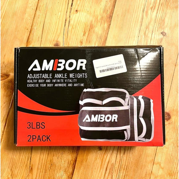 Ambor Adjustable Ankle Weights 3 lbs. NEW - Picture 1 of 2